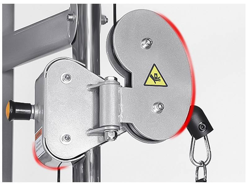 Commercial Dual-Pulley Functional Trainer with Sliding Arms &amp; Cable Crossover for Gym