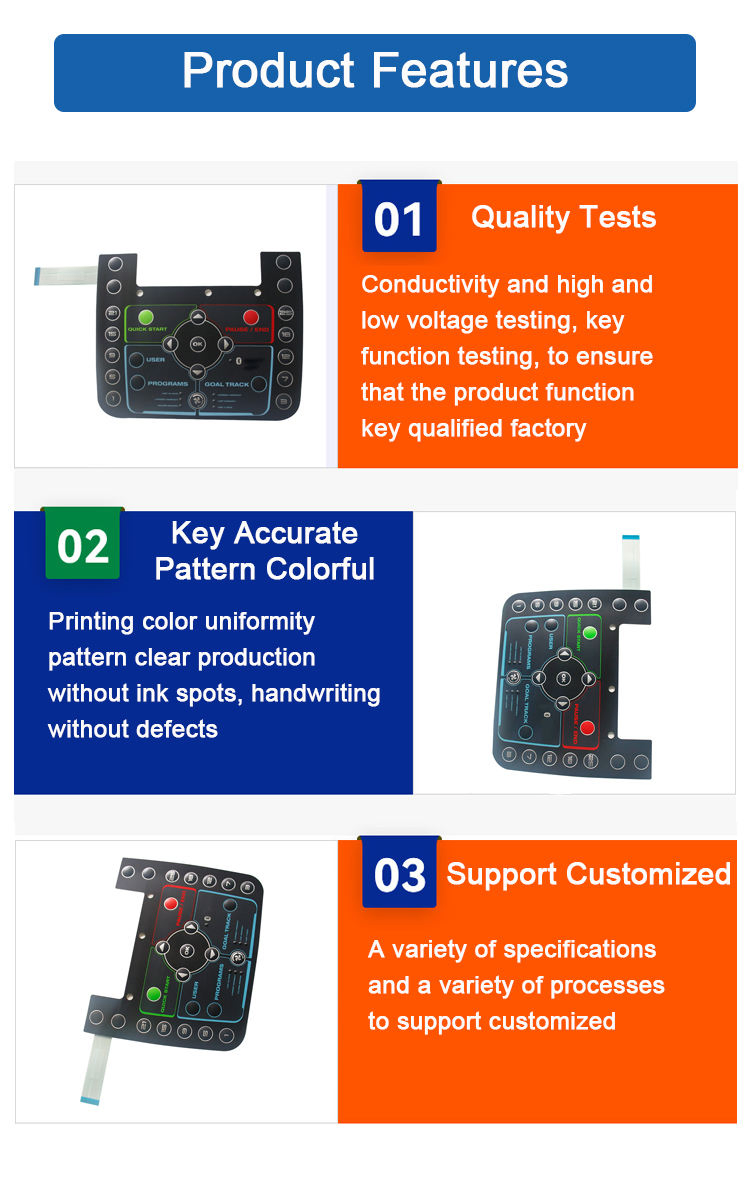 Smart Electronics Technology China Wholesale IP67 Treadmill Membrane Switch Air Fryer Intelligent Electronic Diqital Products Membrane Switch