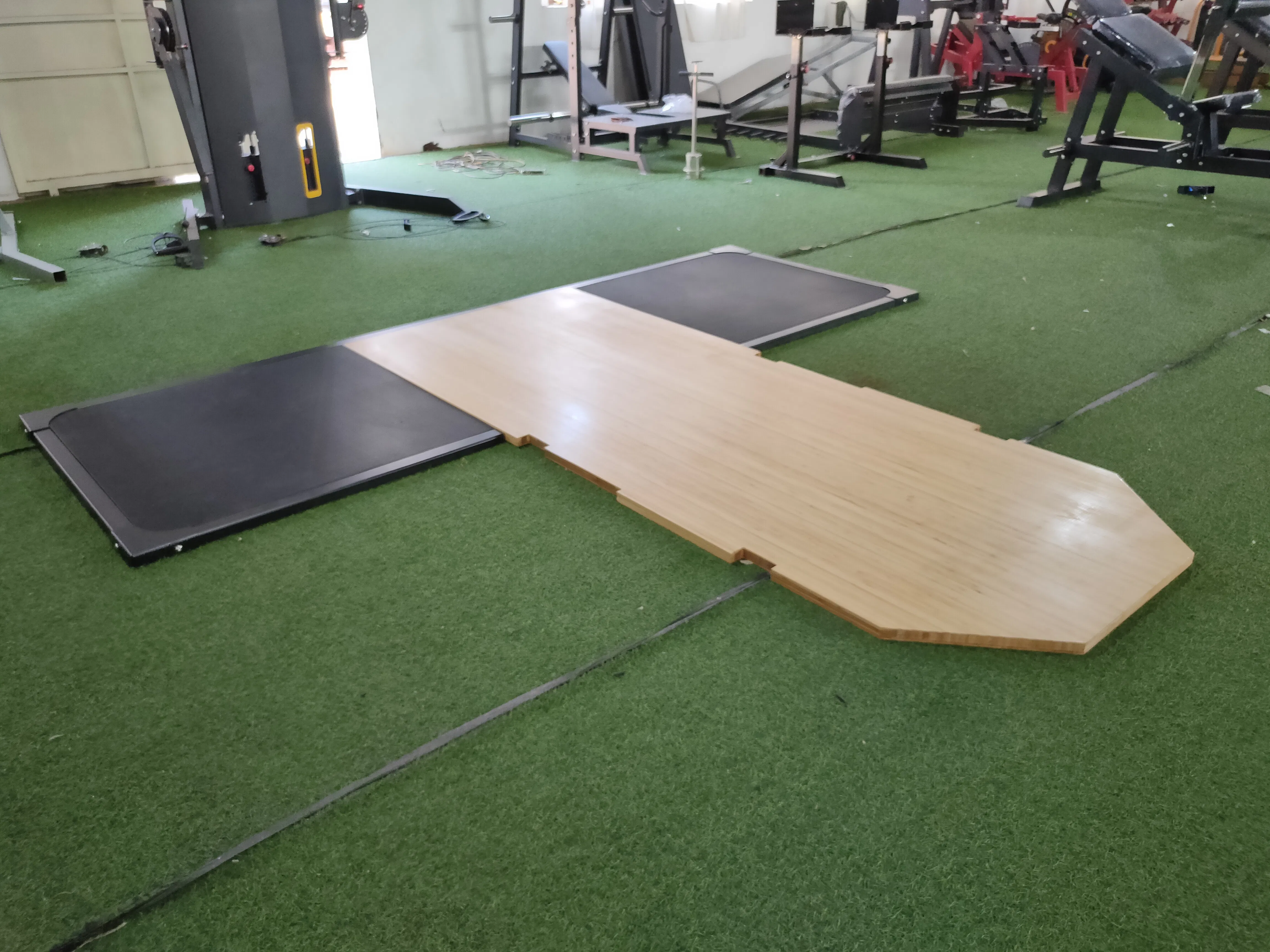 Premium Home Gym Wooden Lifting Platform for Strength Training