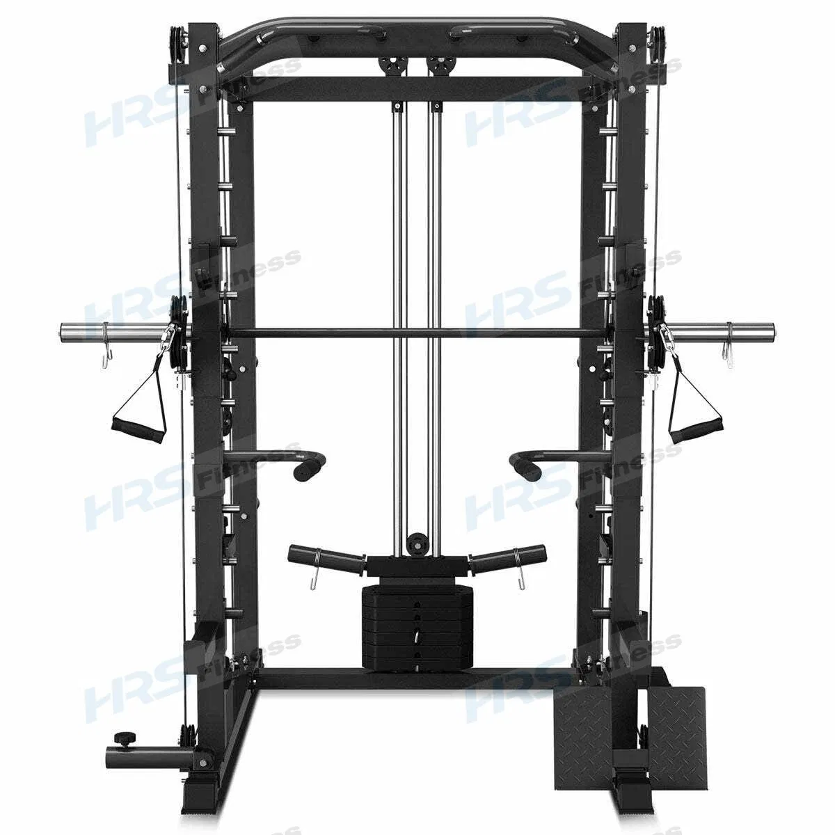Multifunctional 6-in-1 Power Rack with Smith &amp; Cable Machine