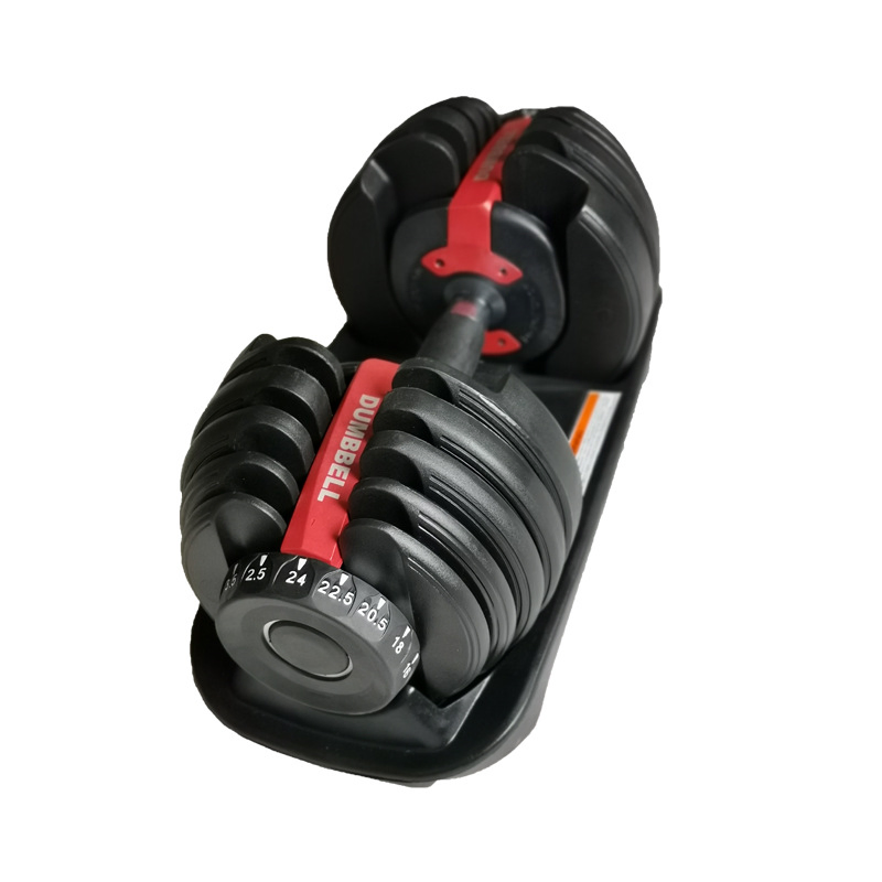 Premium Adjustable Gym Dumbbells 24kg 52.5lb with Rubber Coating