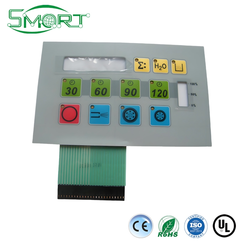 Membrane Switch Control Panel Embossed Front Control Display LED Membrane Keypads for Treadmill