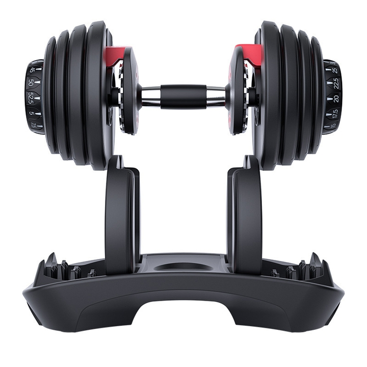 Premium Adjustable Gym Dumbbells 24kg 52.5lb with Rubber Coating