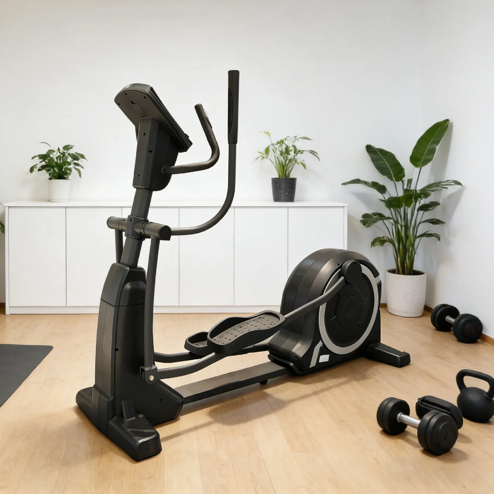 High Weight Capacity Elliptical Bike Quiet Smooth Motion Stamina Building Low Impact Aerobic Trainer Gym Equipment