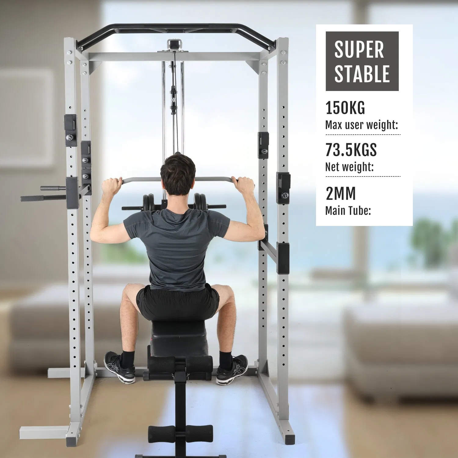 High Quality Multi-Functional Power Rack Strength Training Equipment Rack Weight Lifting Racks Body Building Equipment Smith Machine Equipos De Gimnasio