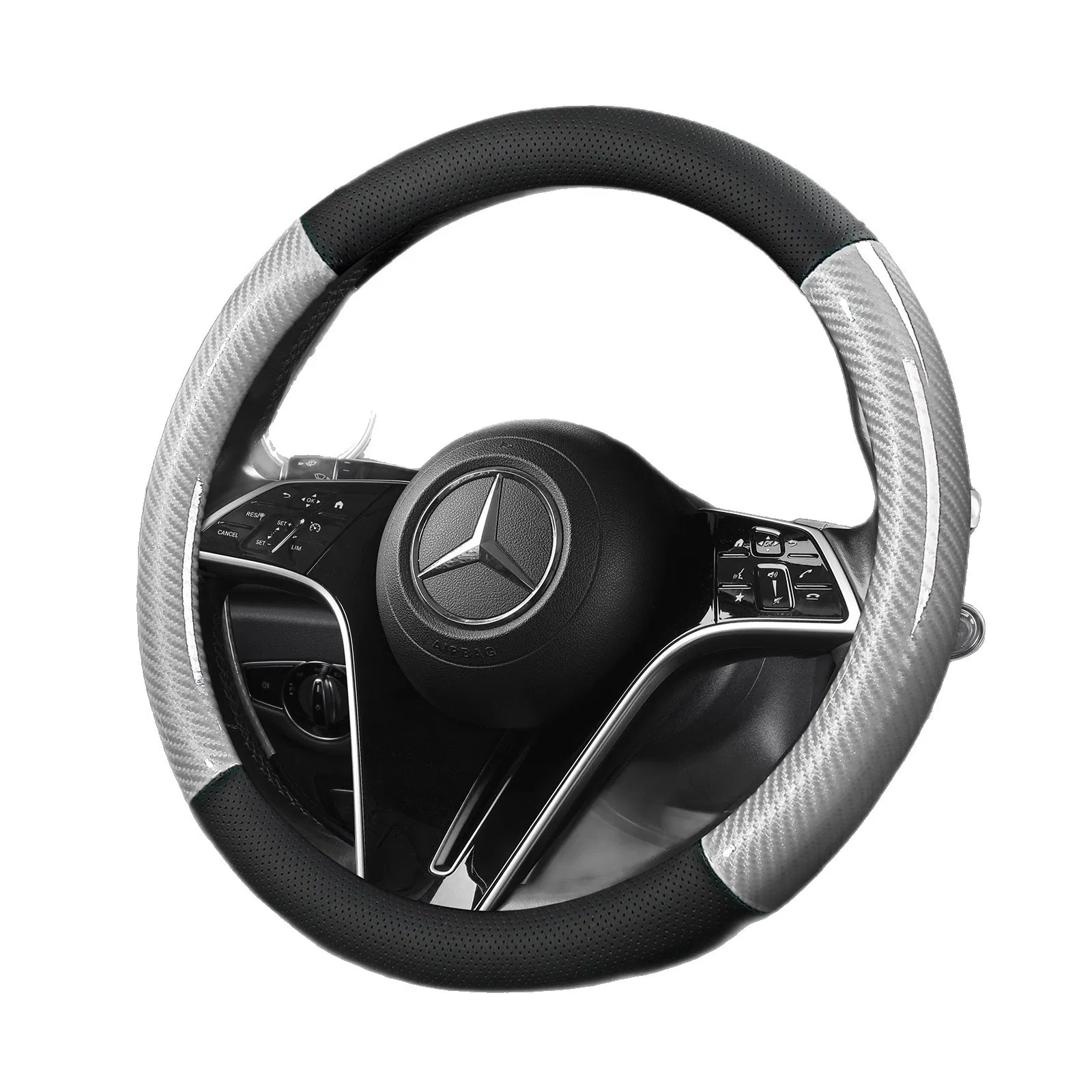Purchase High-Quality Steering Wheel Covers, Leather Perforated Carbon Fiber Car Handlebar Covers, Suitable for All Seasons
