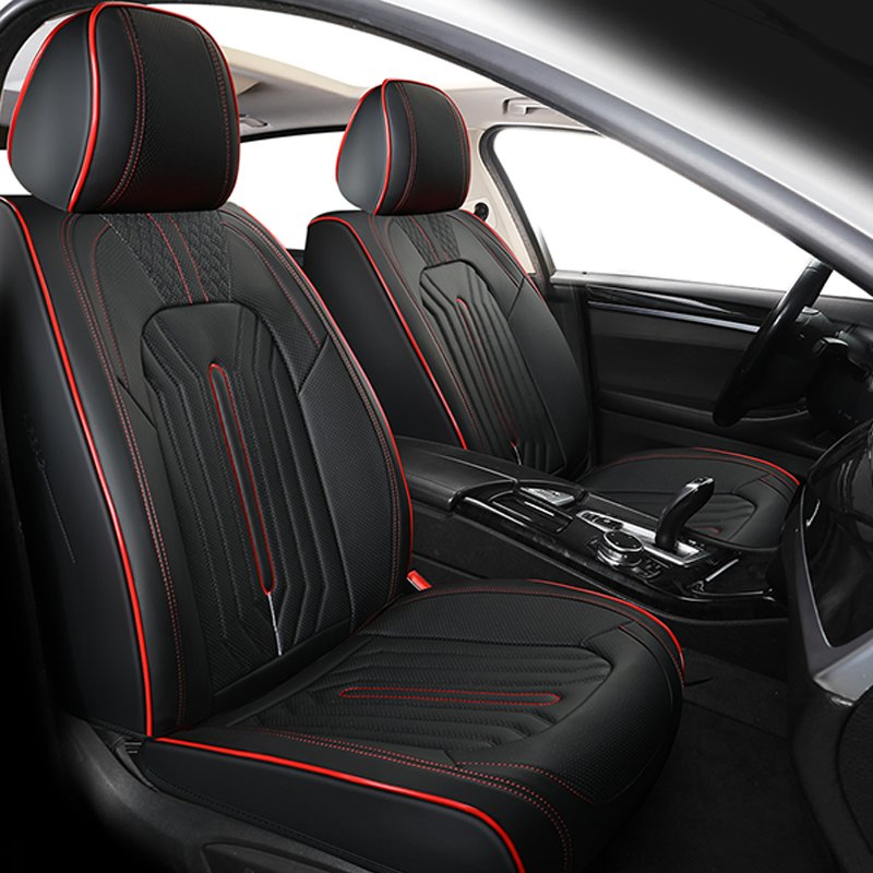 Xiangta Popular Design Nappa Leather Car Seat Cover 5 Seats Set All Seasons Use