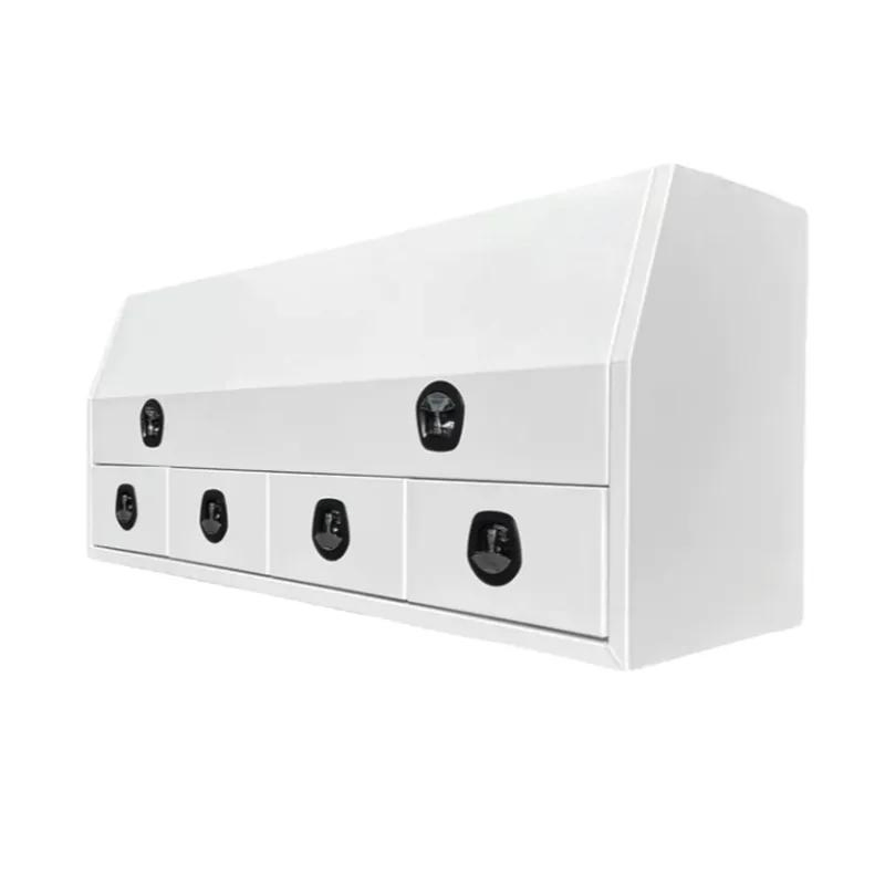 Custom Aluminum Heavy-Duty Lockable Side Opening Toolbox with 3-Quarter Opening Door &amp; Multi Drawers for Ute Pickup Truck