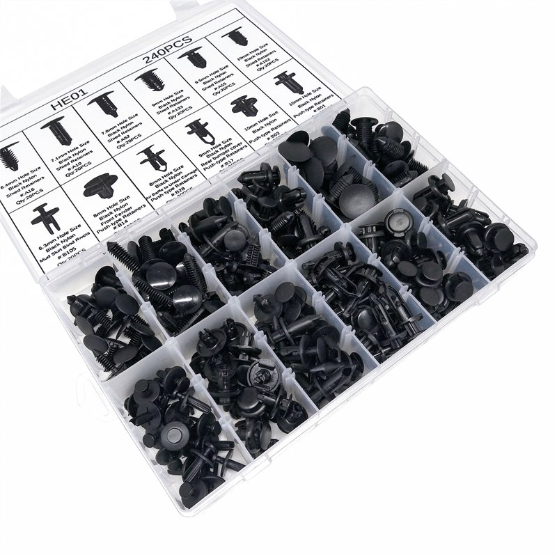 Universal 500PCS Mixed Auto Fasteners Clips Car Bumper Retainer Car Fastener Rivet Door Panel Fender Liner Roof Trunk with Box