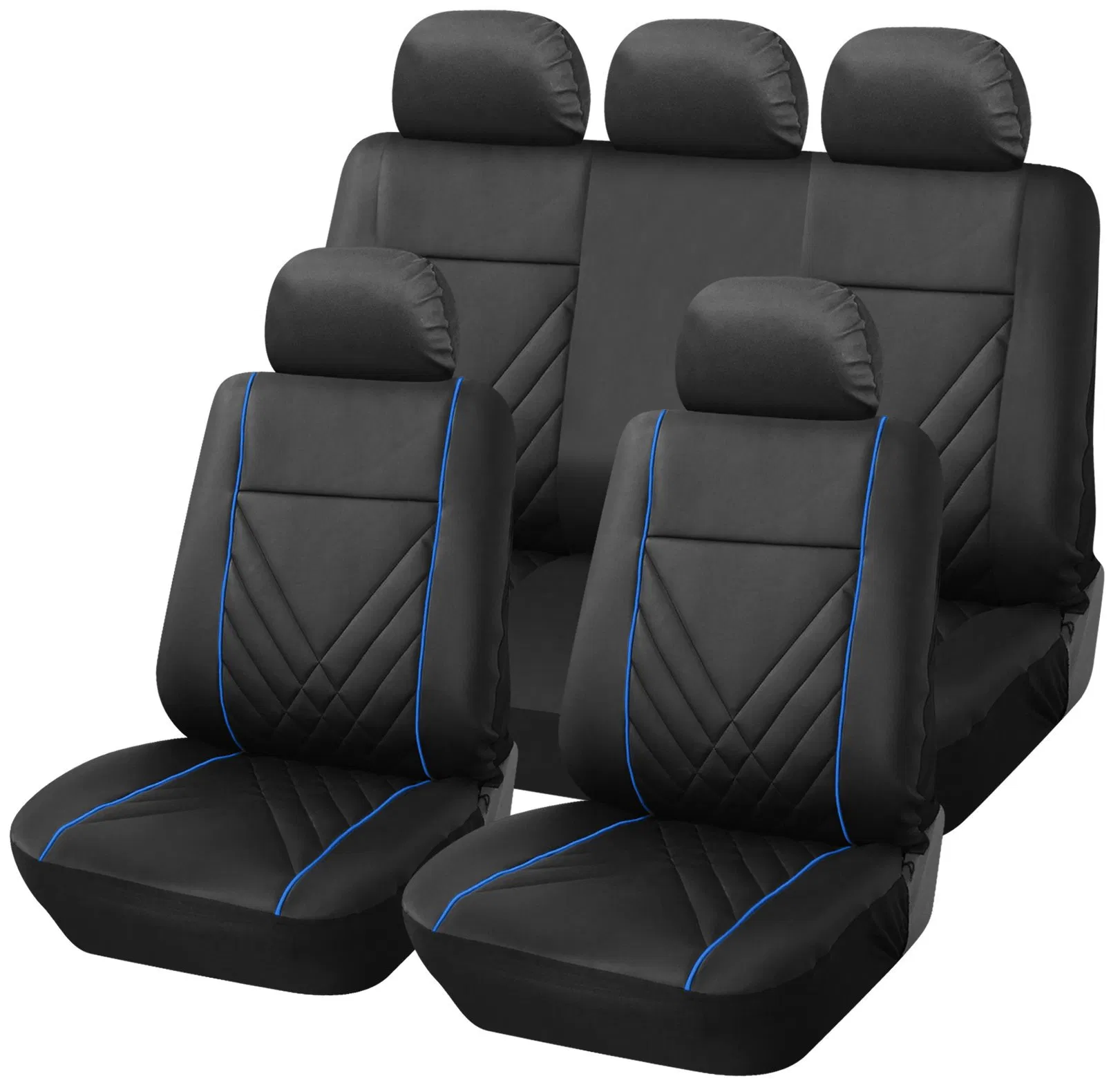 AG-S458 Luxury Water-Resistant Synthetic Leather (faux leather) Car Seat Cover