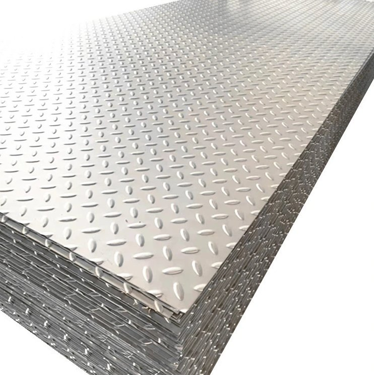 1mm-10mm SUS 201 202 304 304L 316L 317L 309S 321 430 2205 Diamond Checkered Embossed Anti Slip Anti-Skid Non-Slip Ss Stainless Steel Floor Plate for Decoration