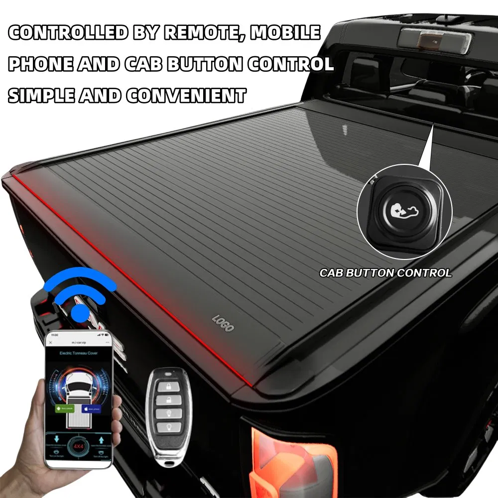 Jeep Gladiator Jt Pickup Electric Roller Shutter Lid Aluminum Retractable Hard Barrel Tonneau Covers Truck Bed Cover