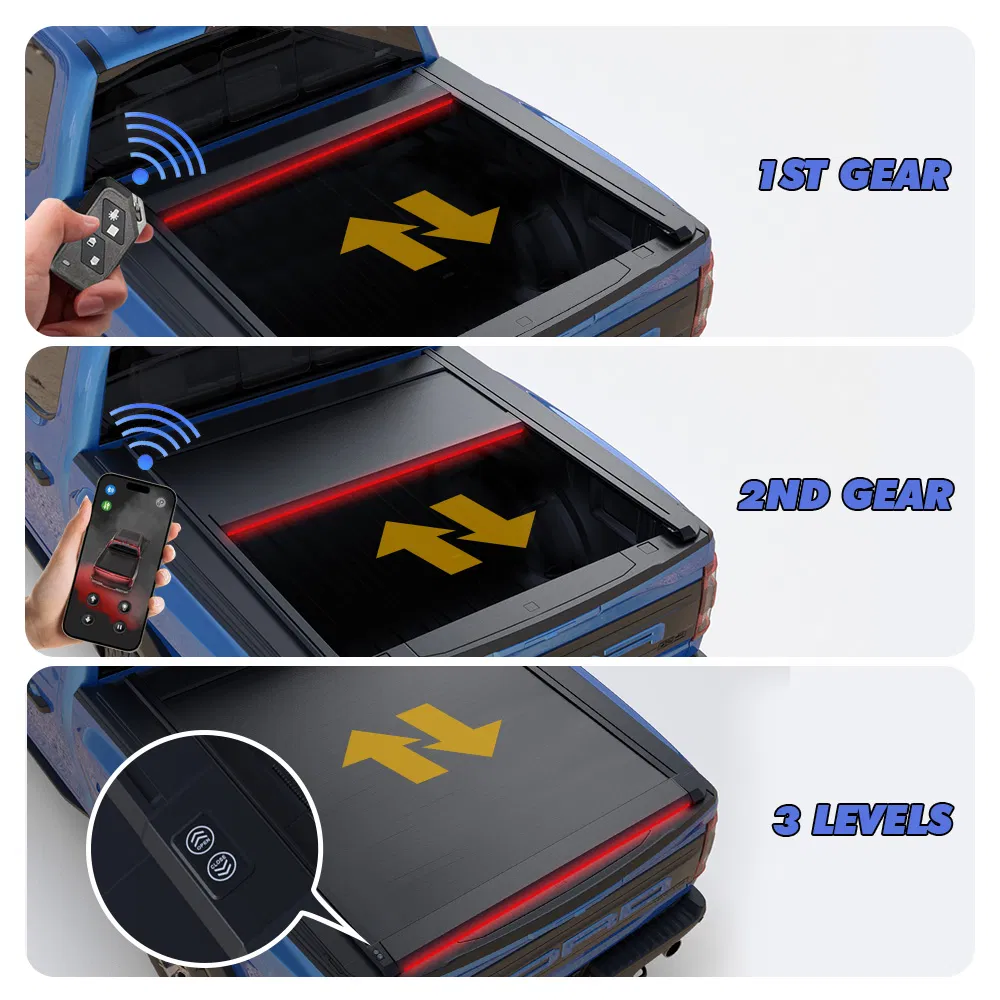 Wholesale Pickup Truck Electric Roller Lid Automatic Retractable Hard Bed Cover Tonneau Cover for Ford F150