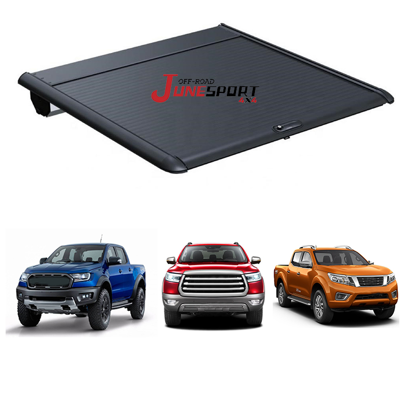 Customized 4X4 Roller Lid Shutter Cover Aluminum Pickup Truck Bed Manual Retractable Tonneau Cover