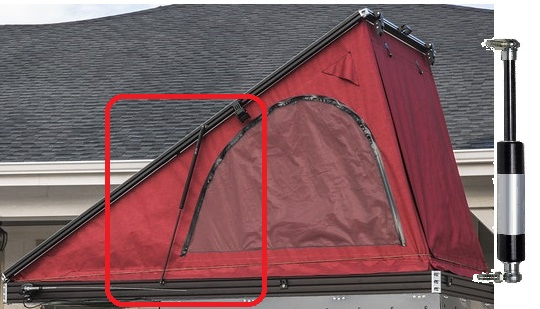 Customized Force Rooftop Tent Gas Spring with Customized Stroke and Length