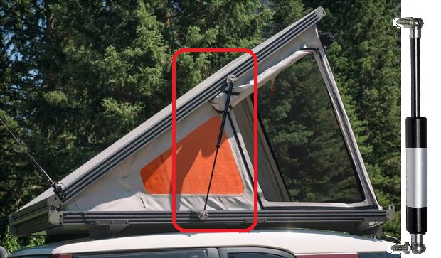 Rooftop Tent with Customized Gas Spring