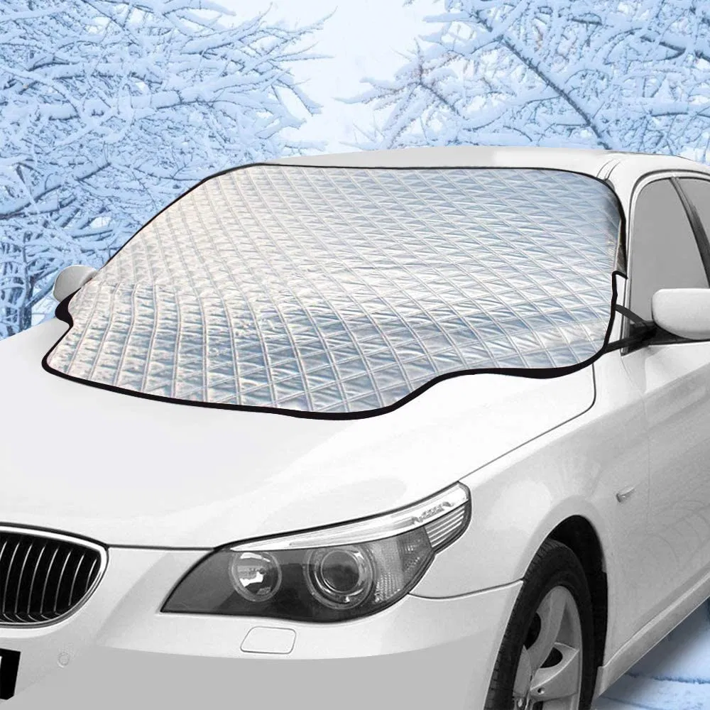 Windshield Snow Cover Ice Removal Wiper Visor Protector All Weather Winter Summer Auto Sun Shade for Cars Trucks Vans and Suvs