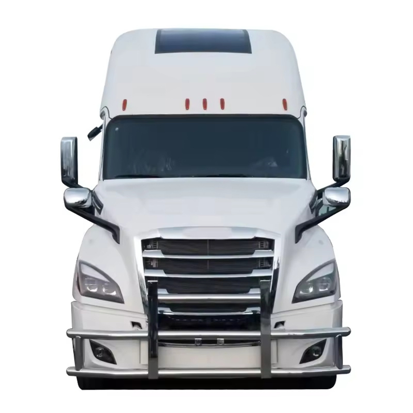 with Lisence Plate Semi Trucks Stainless Steel Front Bumper Bull Bar Deer Grille Guard for Freightliner Cascadia