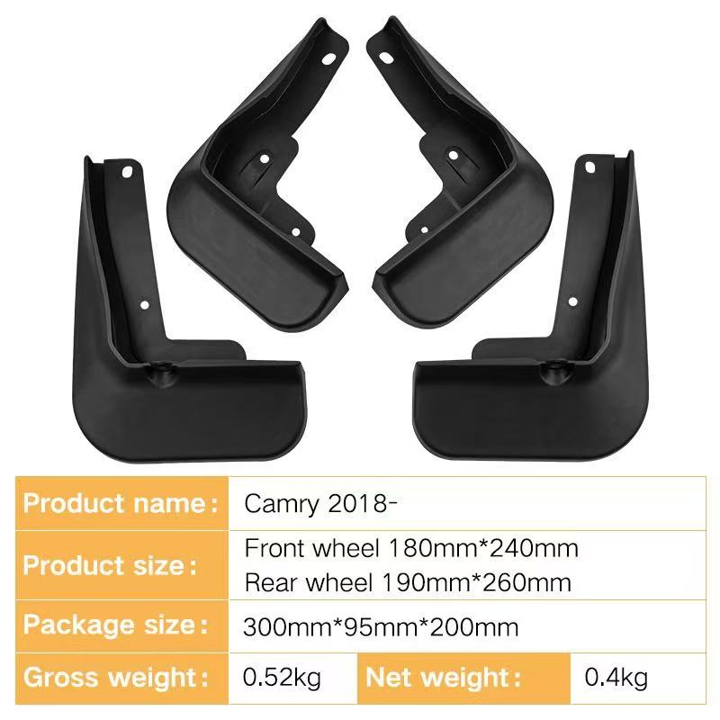 Mud Flaps Kit for for Chr Corolla RAV4 Camry Highlander Mud Splash Guard Fender Front and Rear 4-PC Set