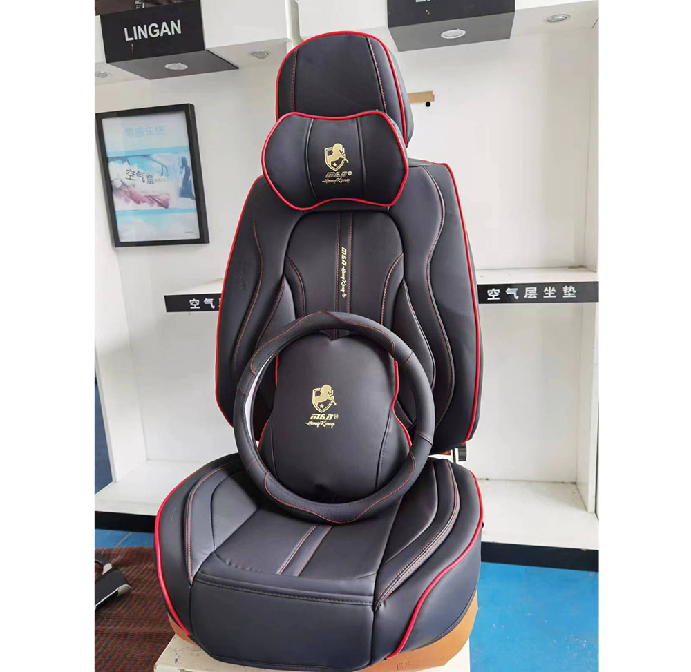 Newest Fashion Leather Golden Horse Car Seat Cover