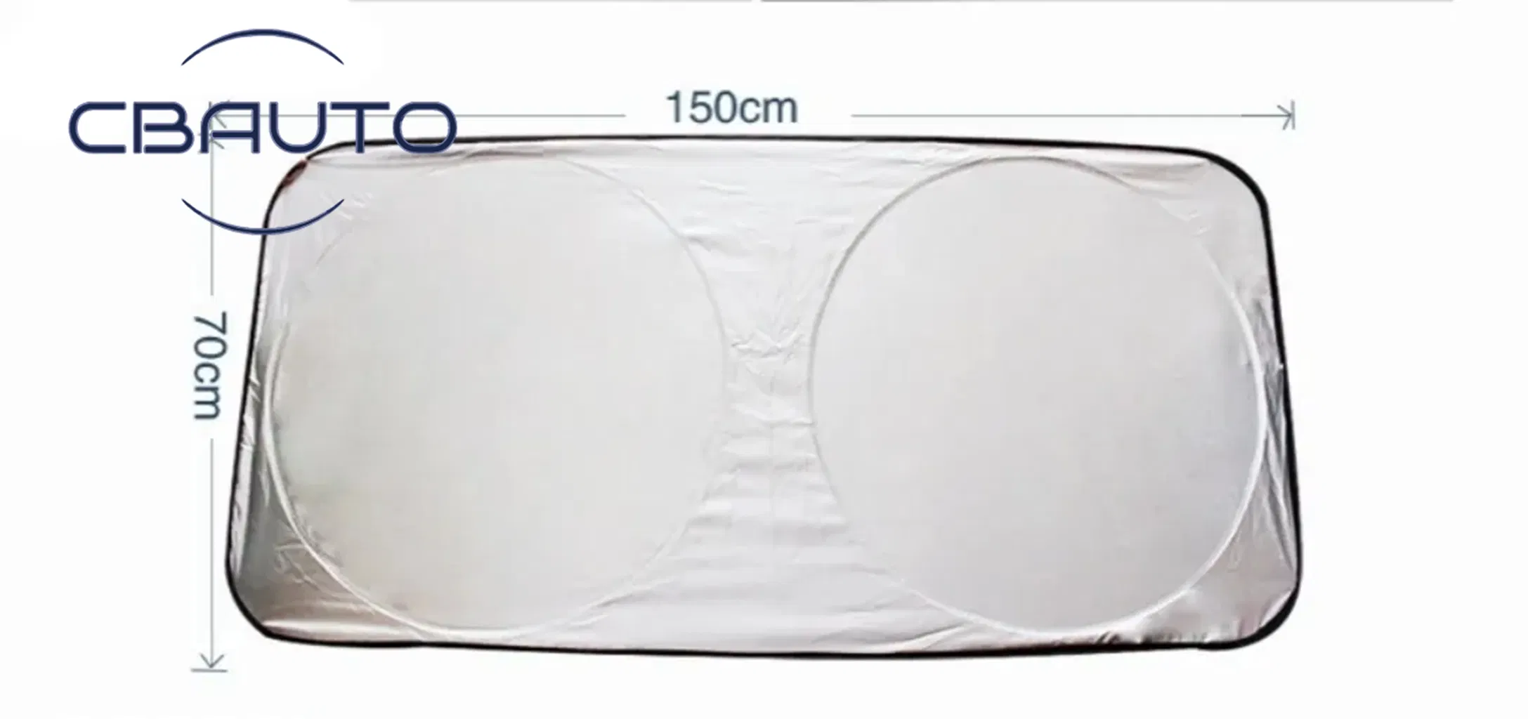 Foldable Car Window Cover Heat Insulation Sun Shield Set Silver-Coated Cloth Car Sun Shade