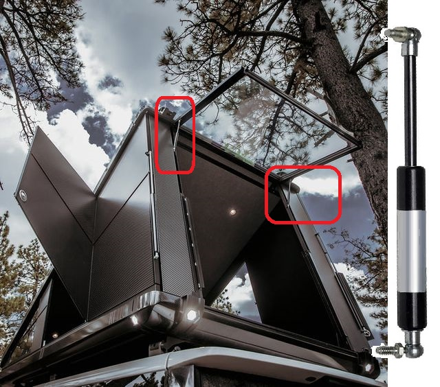 Customized Force Rooftop Tent Gas Spring with Customized Stroke and Length