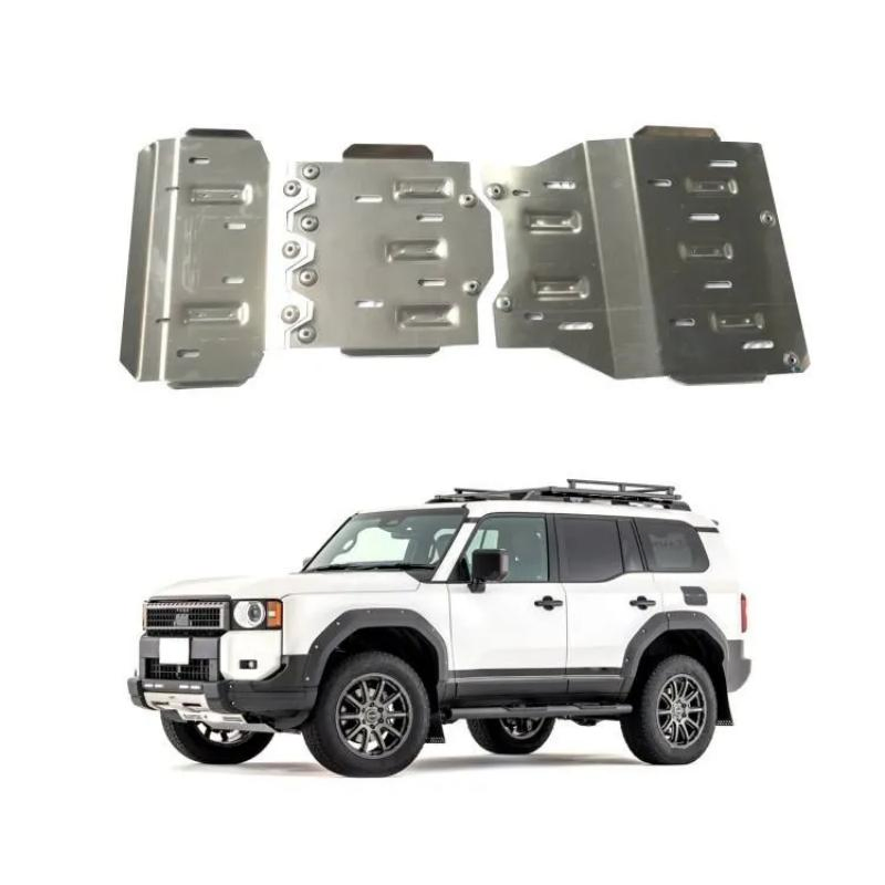 Protecting Engine Lower Guard Silver 8mm Aluminum Skid Plate for Toyota LC250