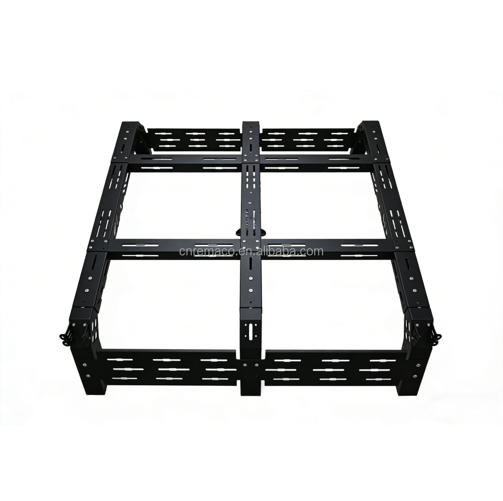 Remaco Nz 4WD Carbon Steel Adjustable Ute Truck Bed Roof Rack with Integrated Tail Lights for Ranger Toyota