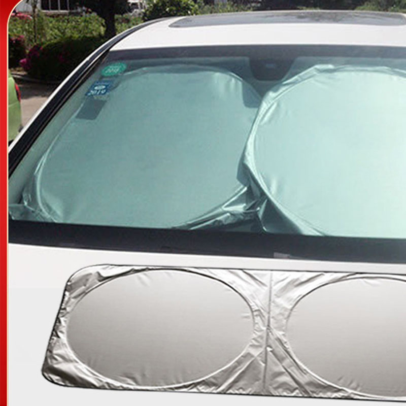Popular Summer Car Coated Silver Double Rings Storage Sun Shade