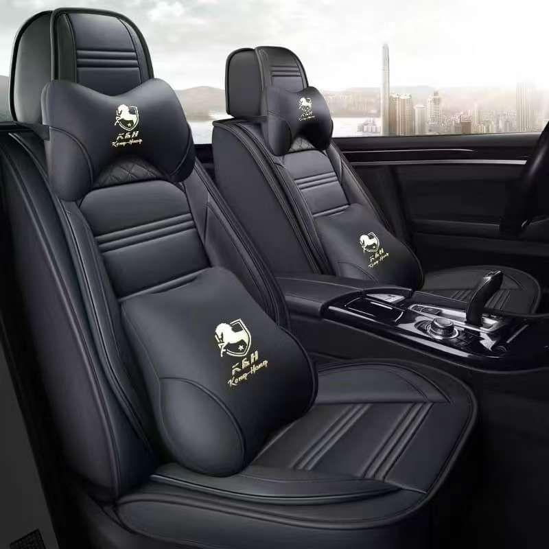 Newest Fashion Leather Golden Horse Car Seat Cover