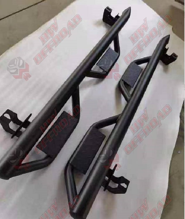 Texture Black Side Pedal Foot-Plate for Jeep Wrangler Jk 2007-2017 2018 4-Door Rock Sliders Side Step Running Boards with Dropped Steps