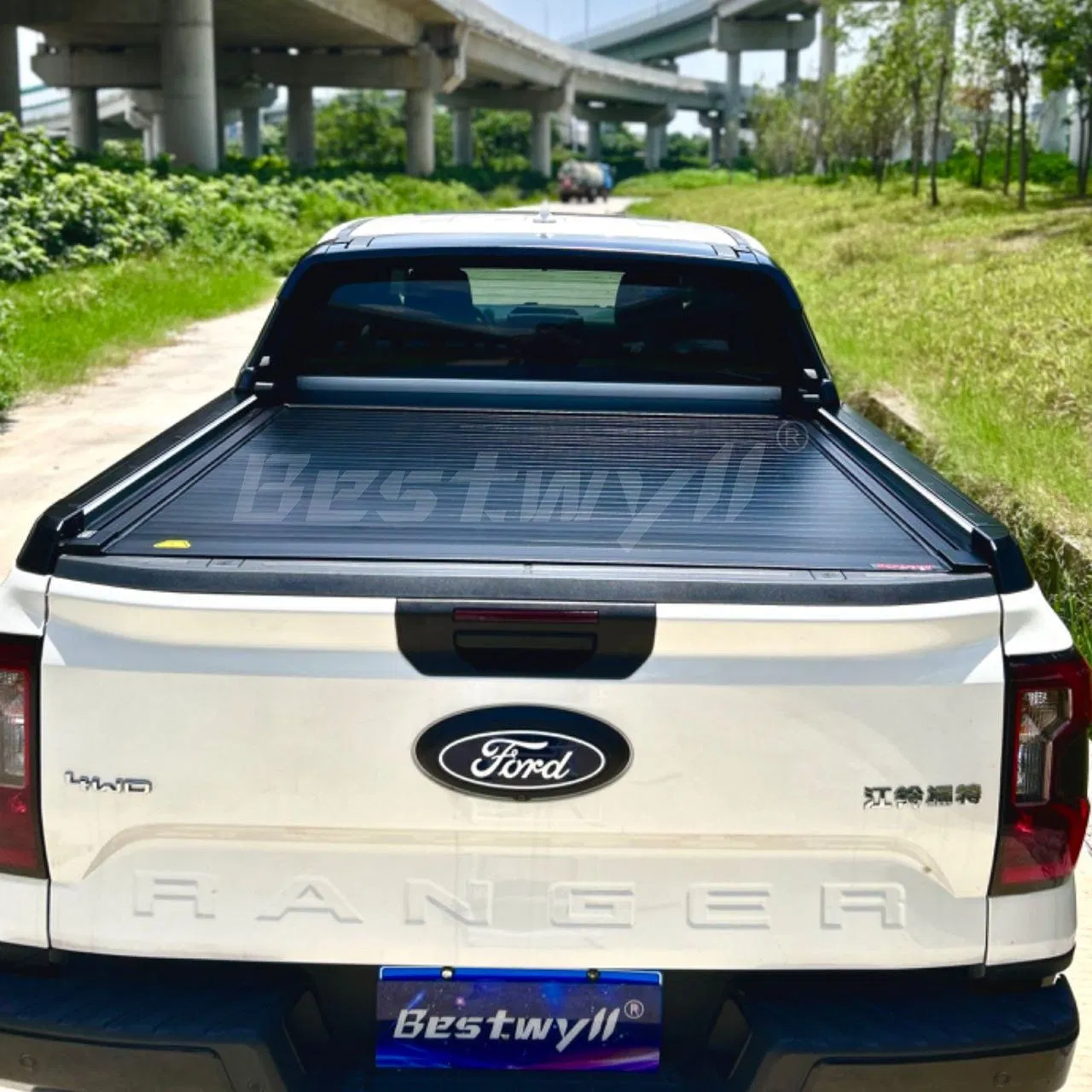 BESTWYLL Electric Auto Roller Shutter Lid Pickup Truck Tonneau Cover for Ford Ranger Stormtrak 2023+ Ea-H130