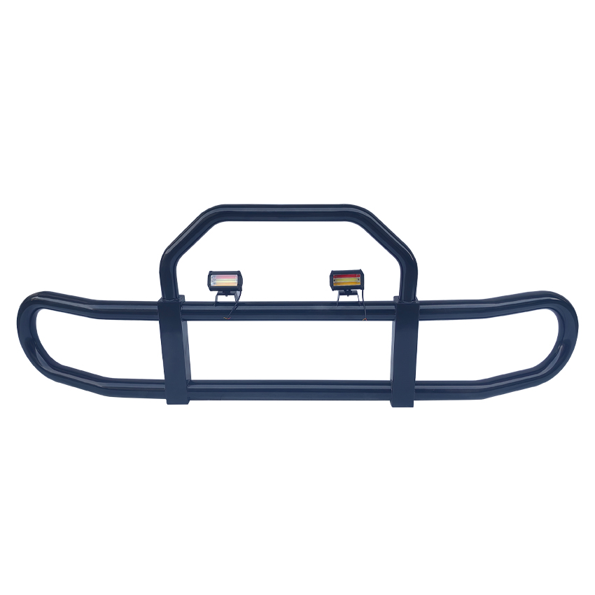 Handas Heavy Duty Truck Iron Steel Deer Guard Heavy Truck Grille Guard Front Bumper Deer Guard with Lights for Volvo Semi Truck