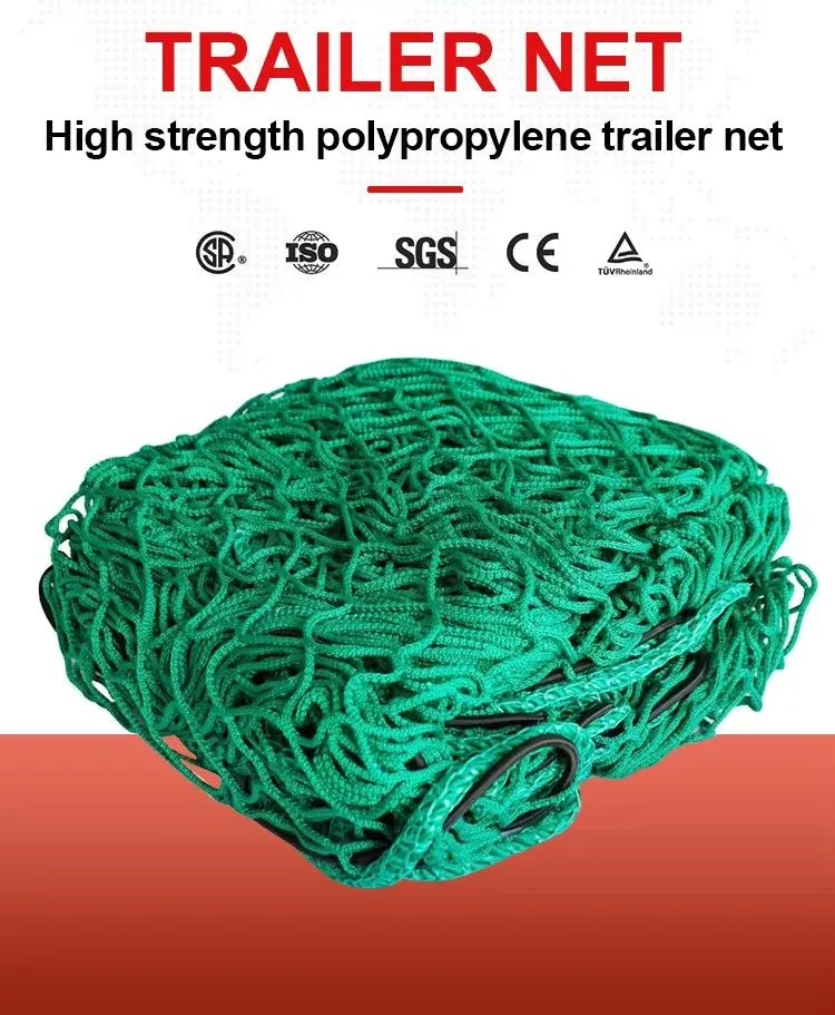 Green PP Heavy Duty Trailer Cargo Net