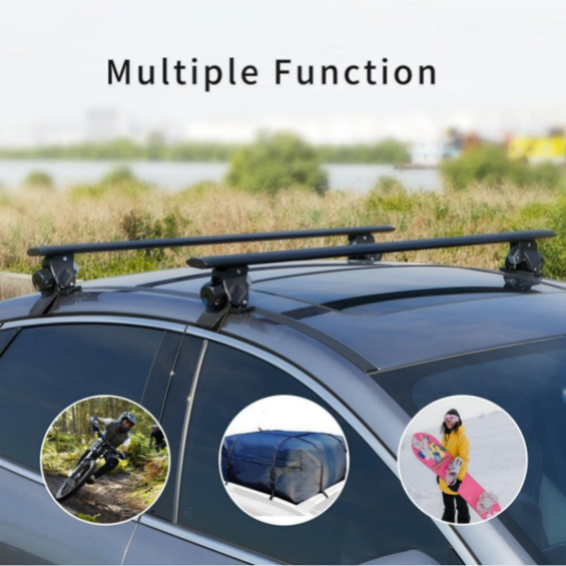 Kayaks and Camping Equipment Securely Roof Rack Crossbars