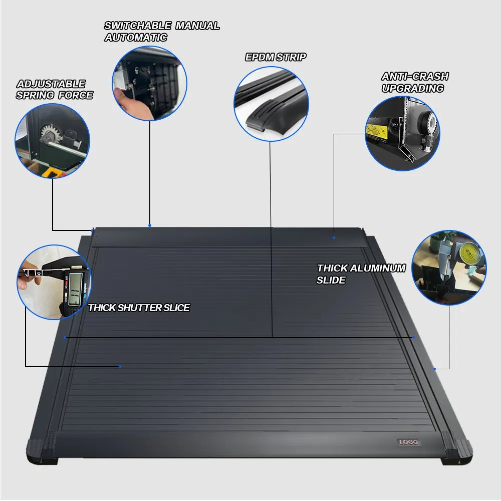 Pickup Electric Automatic Roller Shutter Lid Rear Truck Bed Cover Retractable Tonneau Cover for Toyota Hilux 2025