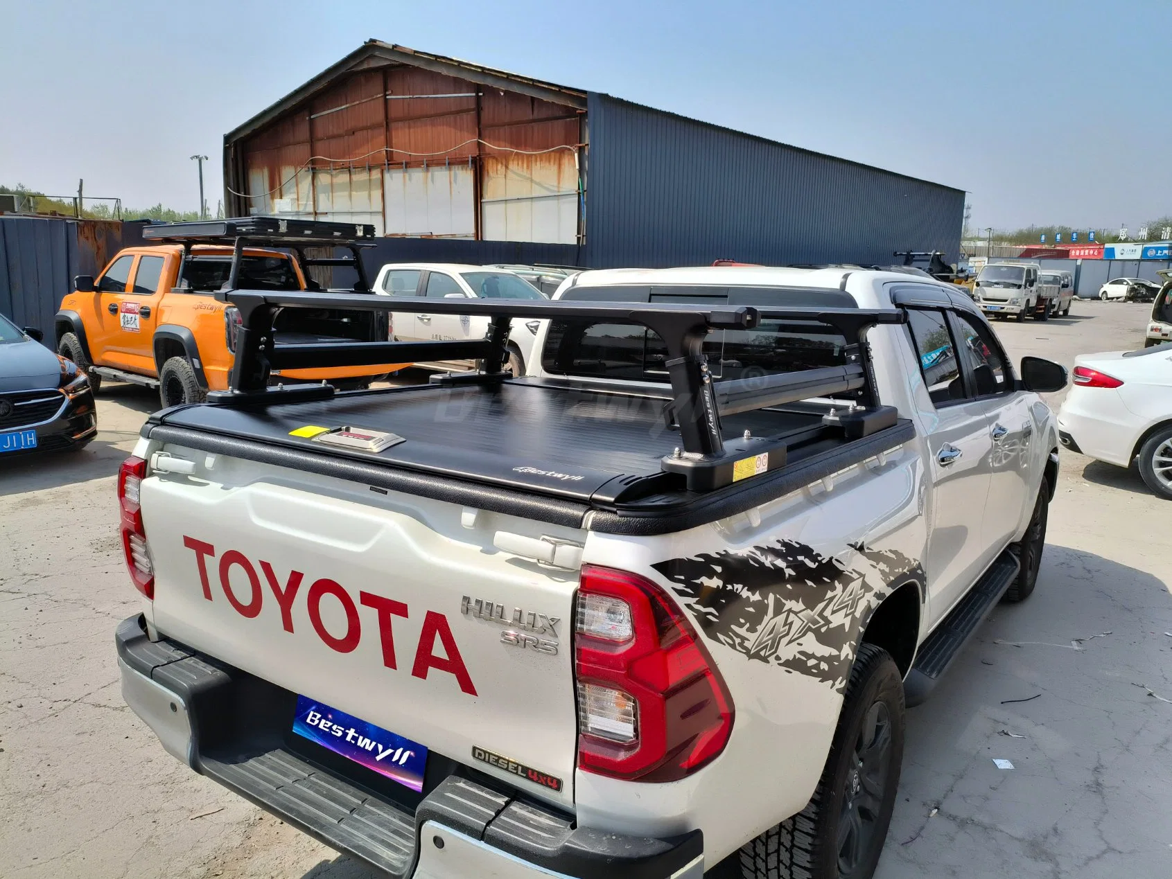 BESTWYLL Purchaser Hand Pull Retractable Roller Lid Shutter Truck Bed Pickup Manual Tonneau Cover for 2015+Toyota Hilux/Revo K46