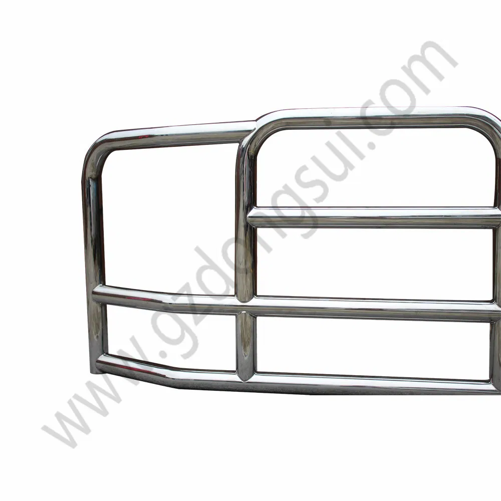 Car Accessories 304 Stainless Steel Custom Heavy Duty Truck Grille Guard Deer Guard for Semi Truck