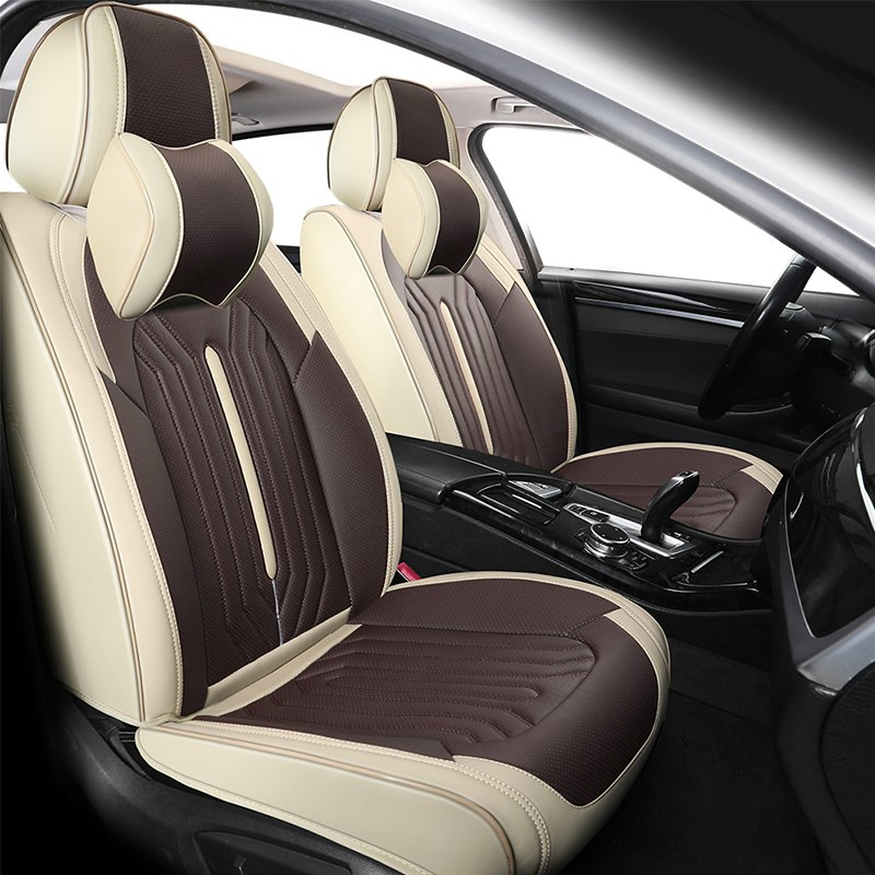 Xiangta Popular Design Nappa Leather Car Seat Cover 5 Seats Set All Seasons Use
