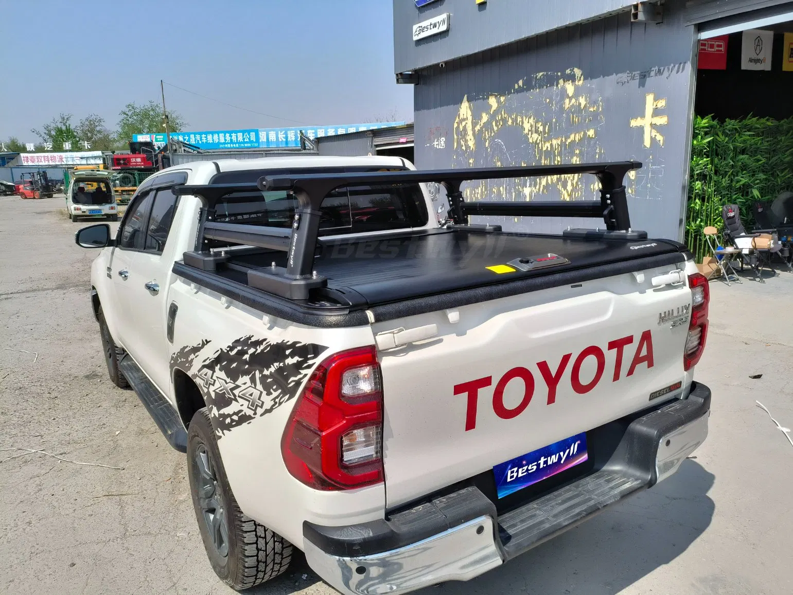 BESTWYLL Purchaser Hand Pull Retractable Roller Lid Shutter Truck Bed Pickup Manual Tonneau Cover for 2015+Toyota Hilux/Revo K46