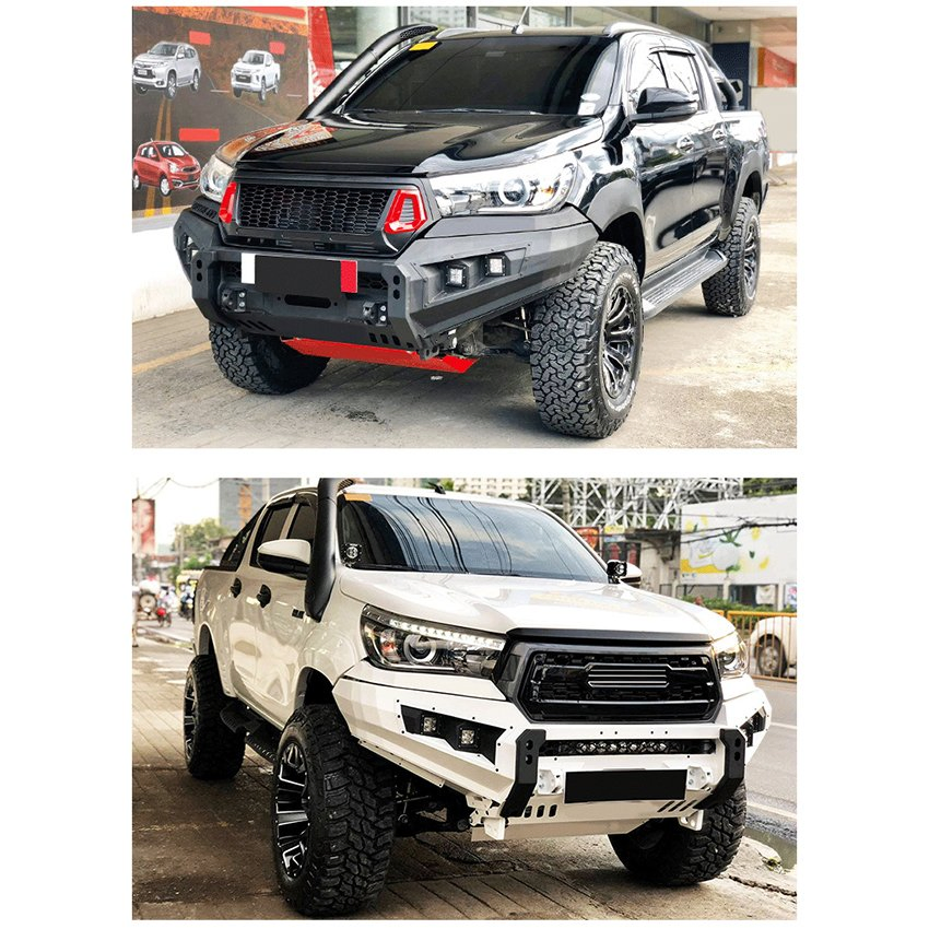 4X4 Pickup Car Offroad Accessories Black Steel Front Bumper Bull Bar for Toyota Hilux Revo Vigo Rocco