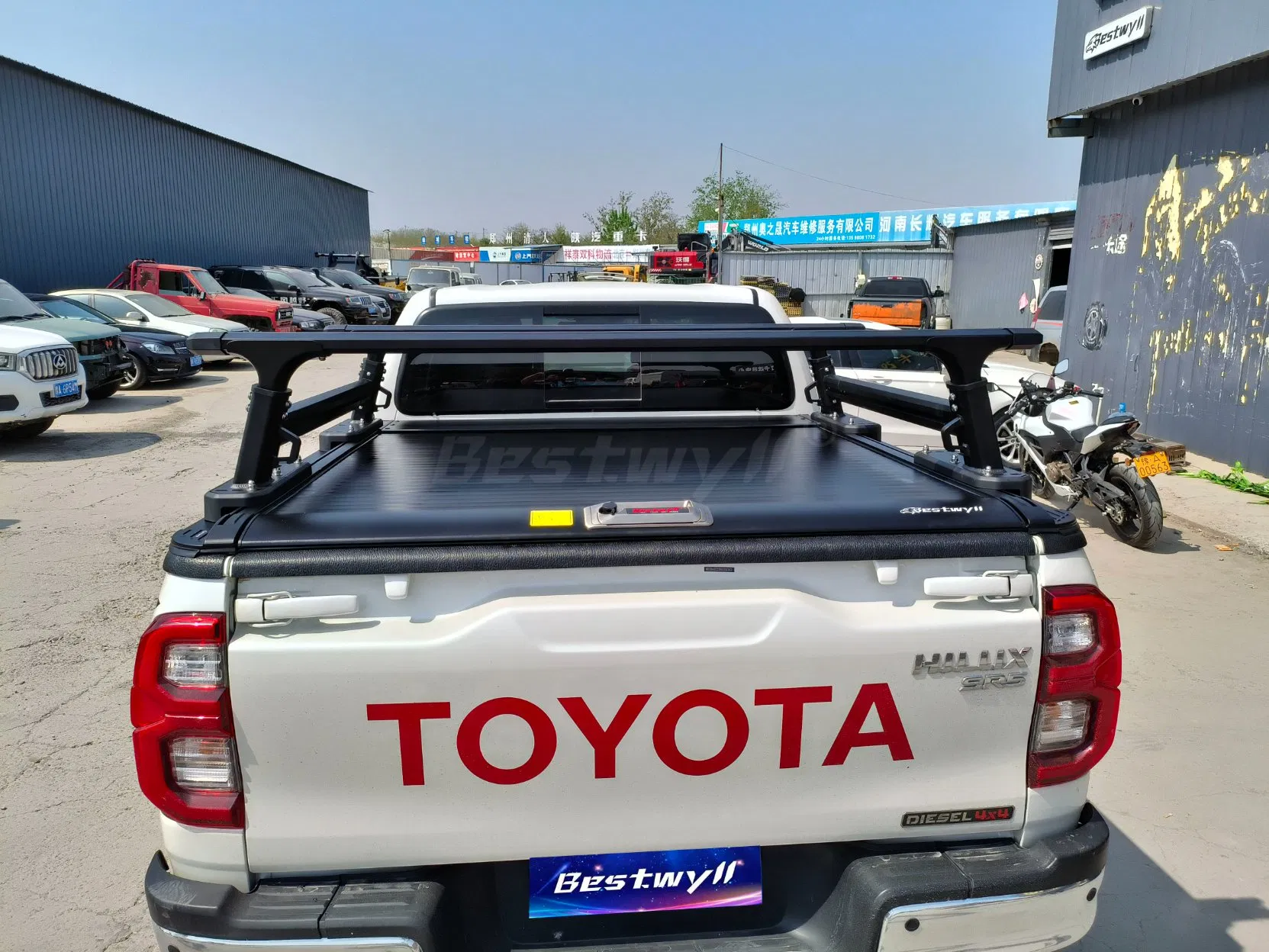 BESTWYLL Purchaser Hand Pull Retractable Roller Lid Shutter Truck Bed Pickup Manual Tonneau Cover for 2015+Toyota Hilux/Revo K46