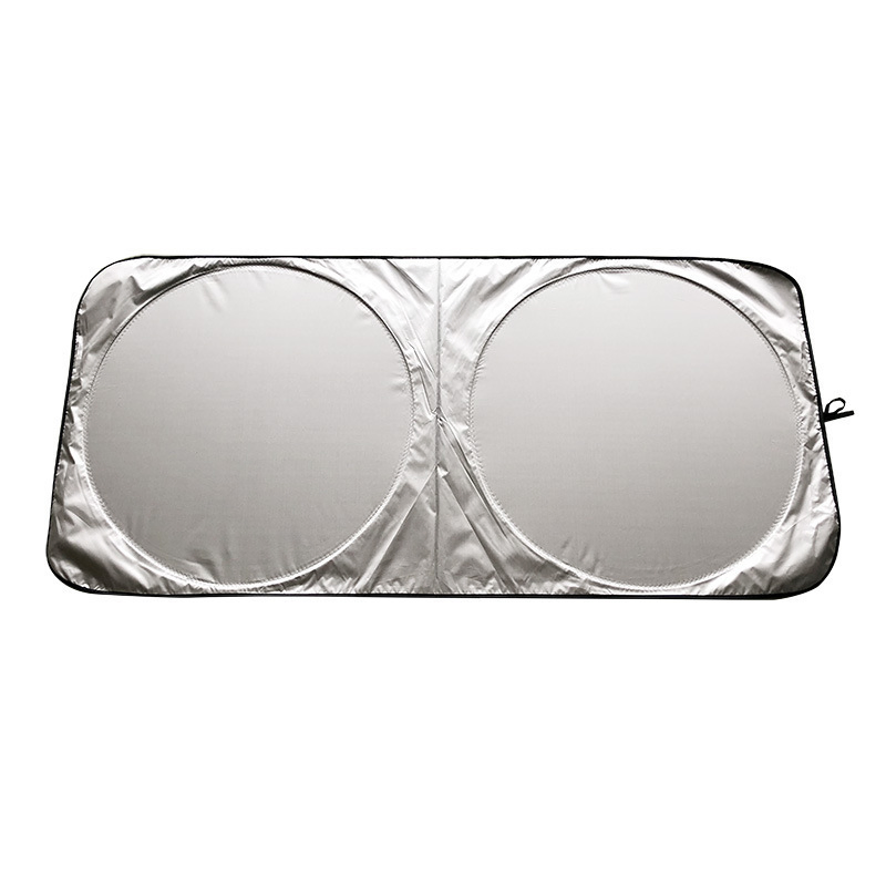 Popular Summer Car Coated Silver Double Rings Storage Sun Shade