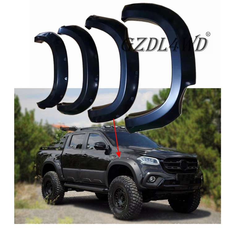 Modified Wide Fender Flares for Benz X-Class Pick-up Truck Accessories