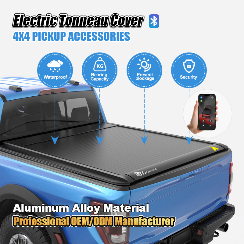 Zolionwil High Quality 2025 Hummer EV Truck Tonneau Cover Automatic Roller Retractable Bed Roll-up for Dodge Dakota RAM 1500