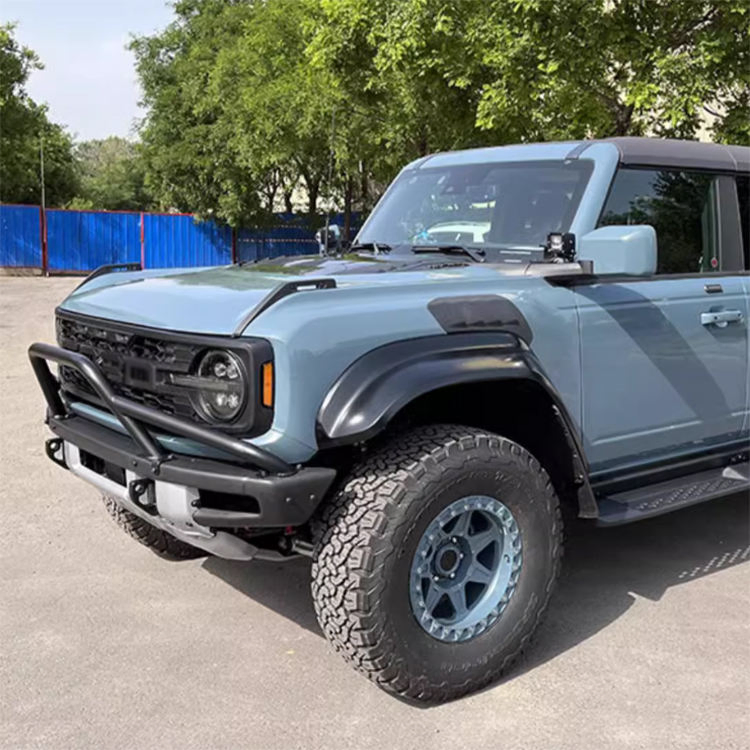 Black High Steel Front Bumper Bull U-Bar for Ford Bronco 2021+