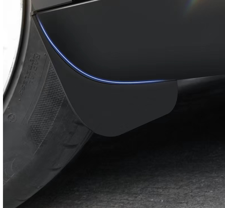 New 2022 Fender Flares for Tesla Model Y Hidden Protector Mudguards Sticker Car Fender Flares Universal Black 4 PCS Sets