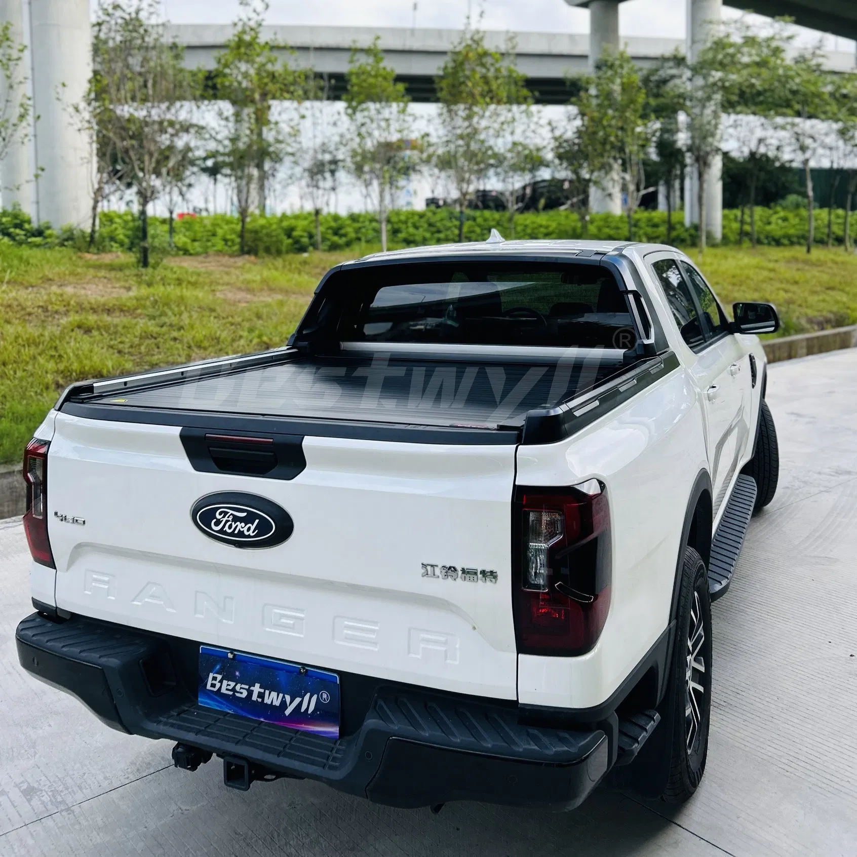 BESTWYLL Electric Auto Roller Shutter Lid Pickup Truck Tonneau Cover for Ford Ranger Stormtrak 2023+ Ea-H130