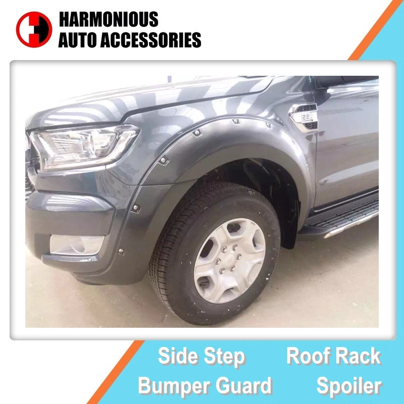Car Parts Auto Accessory Modified Fender Flares for Fd Ranger T7 2015 2016 Wheel Arch