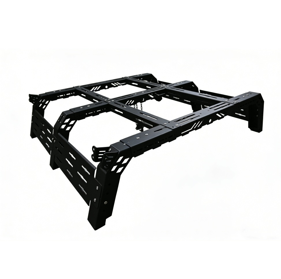 Remaco Nz 4WD Carbon Steel Adjustable Ute Truck Bed Roof Rack with Integrated Tail Lights for Ranger Toyota